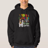 100 Llamazing Days Of Kindergarten 100th Day Llama Hoodie (Voorkant)