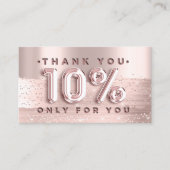 100 Logo QRCODE 10%OFF Code Roos Glitter Strokes Visitekaartje (Voorkant)