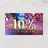 100 Logo QRCODE 10%OFF Hartelijk dank Gold Hologra Visitekaartje (Voorkant)