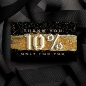 100 Logo QRCODE 10%OFF Hartelijk dank zwart goud Visitekaartje