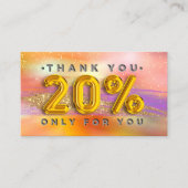 100 Logo QRCODE 20%OFF Code Gouden Holografisch Visitekaartje (Voorkant)