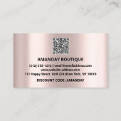 100 Logo QRCODE 40%OFF Code Roos Metaal Roze Visitekaartje (Achterkant)