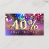 100 Logo QRCODE 40%OFF Dank Gouden Holograaf Visitekaartje (Voorkant)