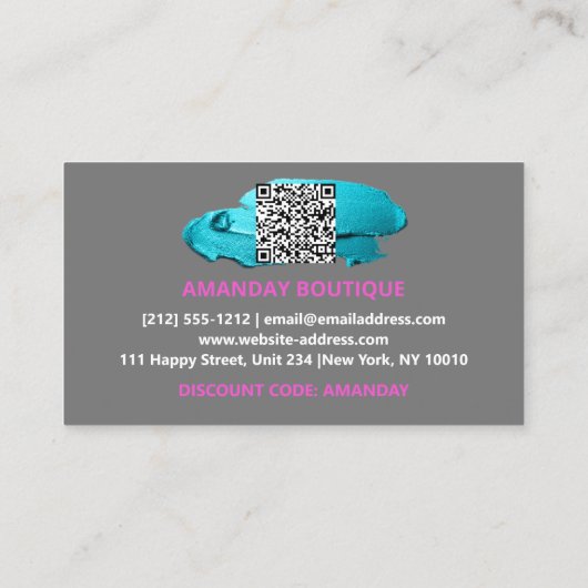 100 Logo QRCODE 50%OFF Codemroze Visitekaartje (Achterkant)