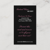 100 LtRoze zwart Zebra Visitekaartje afdrukpatroon (Achterkant)