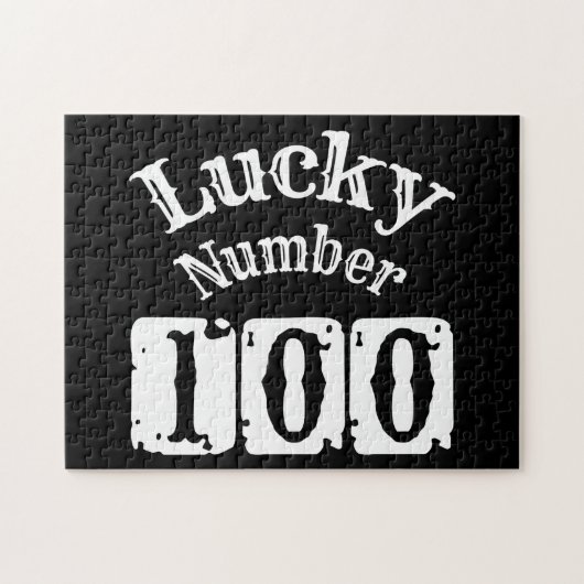 100 - Lucky Number 100 Luck Legpuzzel (Horizontaal)