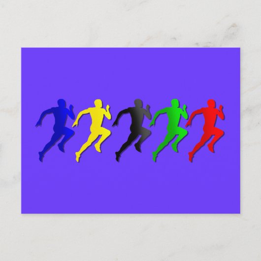 100 m 200 m 400 m Runners 800 m Running Running Briefkaart (Voorkant)