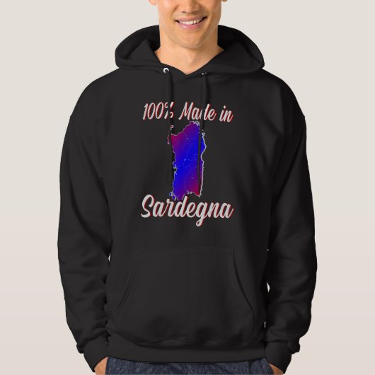 100 Made in Sardinië, Italië, 100 % sar Hoodie (Voorkant)