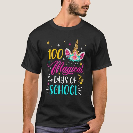 100 Magical Days Of School Happy 100th Day Of Scho T-shirt (Voorkant)