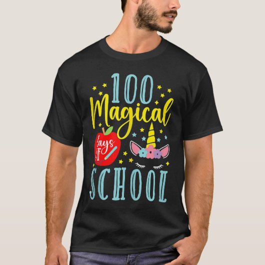 100 Magical Days Of School Magical Unicorn  Tank T (Voorkant)
