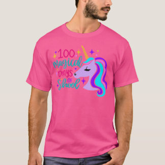 100 Magical Days Of School Unicorn T-shirt