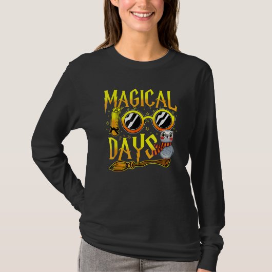100 Magical Days Wizard 100th Days Of School Teach T-shirt (Voorkant)