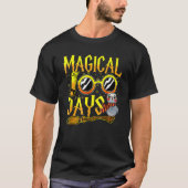 100 Magical Days Wizard 100th Days Of School Teach T-shirt (Voorkant)