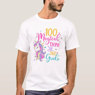 100 Magische Dagen van 2e graad Unicorn 100e dag o T-shirt