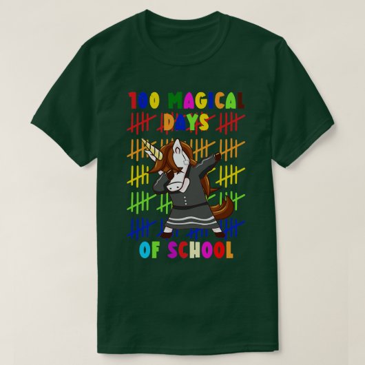 100 magische dagen van de school-eenheid t-shirt (Design voorkant)