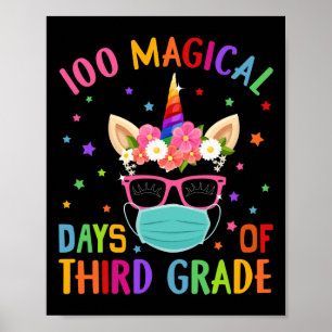 100 magische dagen van derde klas school eenhoorn  poster