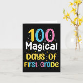 100 magische dagen van eerste klas 100e dag van de kaart (Gele Bloem)