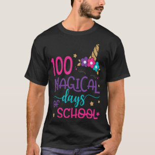 100 magische dagen van het schoolUnicorn-gezicht 1 T-shirt
