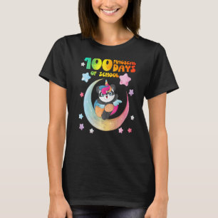 100 Magische Dagen van school Cute panda unicorn T-shirt