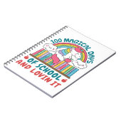 100 Magische Dagen van School Unicorn Notitieboek (Linkerzijde)
