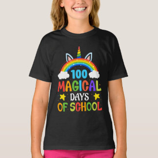 100 Magische Dagen van School Unicorn T-shirt