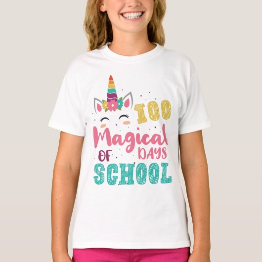 100 magische dagen van schoolklaplopers t-shirt (Voorkant)