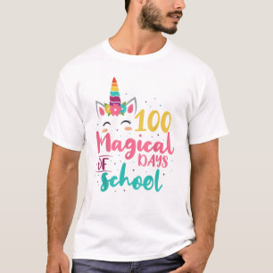 100 Magische Dagen van schoolUnicorn Gift Teacher T-shirt