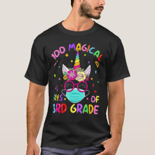 100 Magische Dagen van Unicorn Mask van de derde k T-shirt