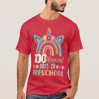 100 magische dagen voorschoolse regenboog Un 100 d T-shirt