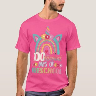 100 magische dagen voorschoolse regenboog Un 100 d T-shirt