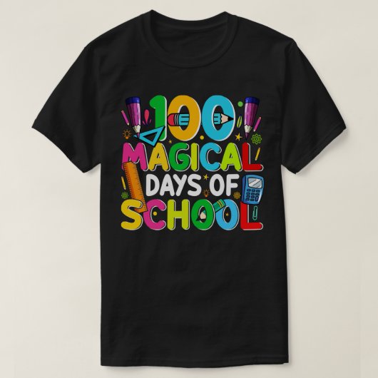 100 magische schooldagen t-shirt (Design voorkant)