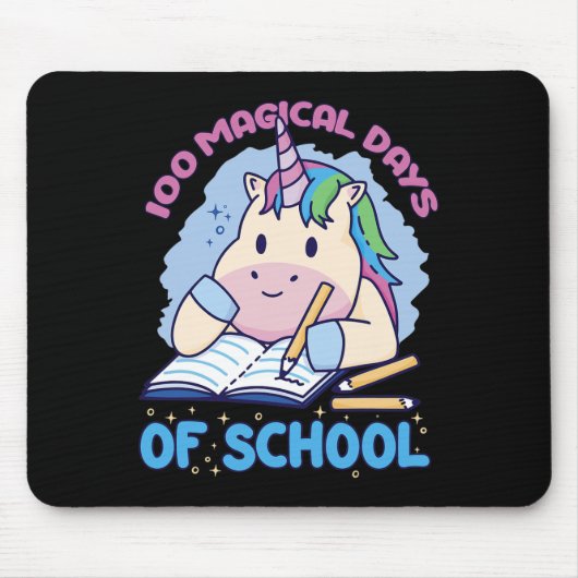 100 magische schooldagen unicorn 100 dagen sch muismat (Voorkant)
