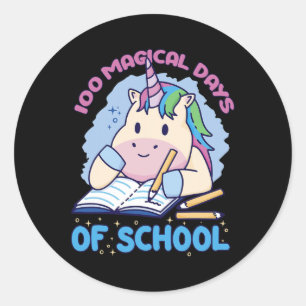 100 magische schooldagen unicorn 100 dagen sch ronde sticker