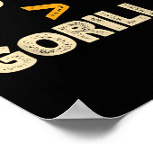 100 Man vs 1 gorilla grappig 100 Man is groter dan Poster (Hoek)