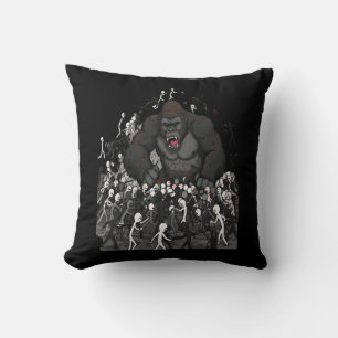 100 mannen vs 1 gorilla, Cadeau voor hem, Gorilla  Kussen
