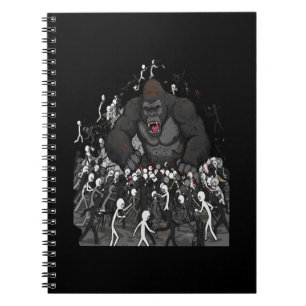 100 mannen vs 1 gorilla, Cadeau voor hem, Gorilla  Notitieboek