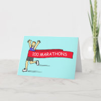 100 Marathon Gefeliciteerd voor hem