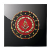 [100] Masonic Square and Compass [3rd Degree] Tegeltje (Voorkant)