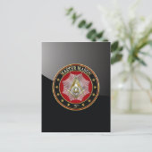 [100] Master Mason - 3rd graads Square & Compass Briefkaart (Staand voorkant)