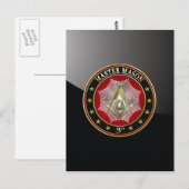 [100] Master Mason - 3rd graads Square & Compass Briefkaart (Voorkant / Achterkant)