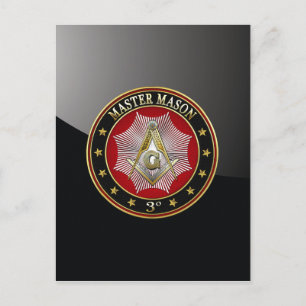 [100] Master Mason - 3rd graads Square & Compass Briefkaart