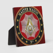 [100] Master Mason - 3rd graads Square & Compass Fotoplaat (Voorkant)