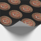 [100] Master Mason - Gold Square & Compass Cadeaupapier (Hoek)