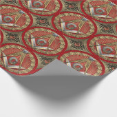 [100] Master Mason - Gold Square & Compass Cadeaupapier (Hoek)