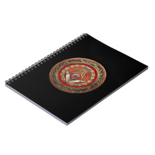 [100] Master Mason - Gold Square & Compass Notitieboek