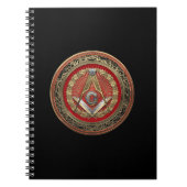 [100] Master Mason - Gold Square & Compass Notitieboek (Voorkant)