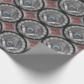[100] Master Mason - Silver Square & Compass Cadeaupapier (Hoek)