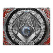 [100] Master Mason - Silver Square & Compass Kalender (Hoes)