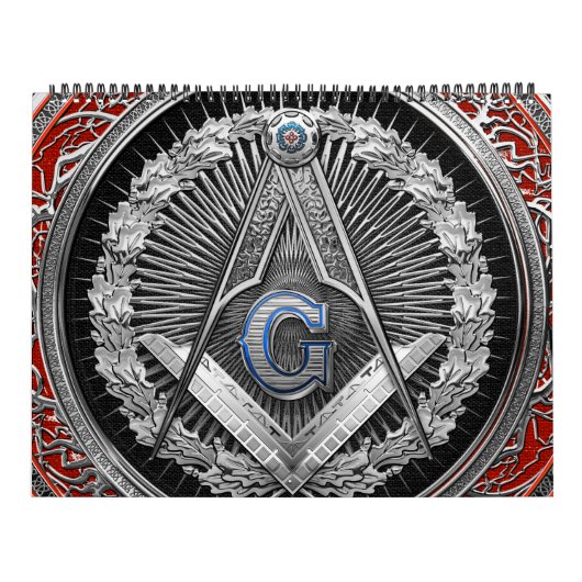 [100] Master Mason - Silver Square & Compass Kalender (Hoes)