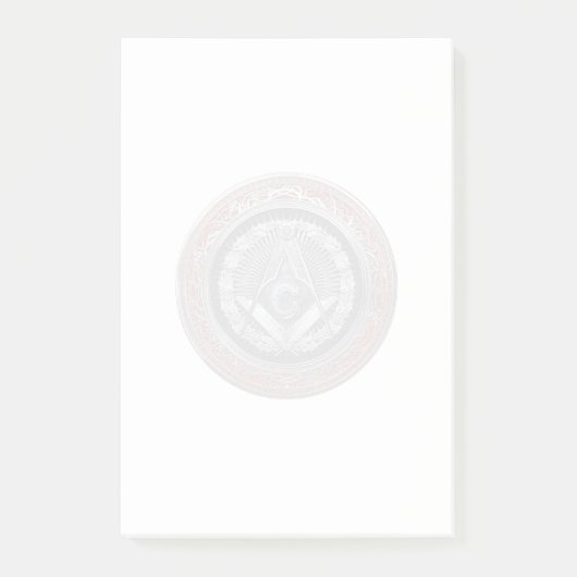 [100] Master Mason - Silver Square & Compass Post-it® Notes (Voorkant)